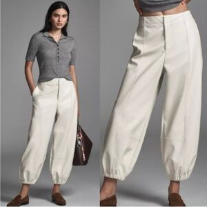 Maeve Faux Leather Balloon Pants